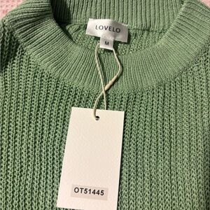 Love Women's Mint Green Cowl Neck Sweater